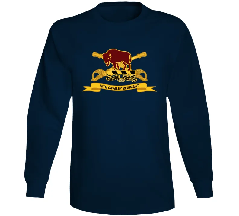 10th Cavalry Regiment w Br - Ribbon Long Sleeve