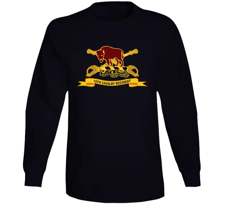 10th Cavalry Regiment w Br - Ribbon Long Sleeve