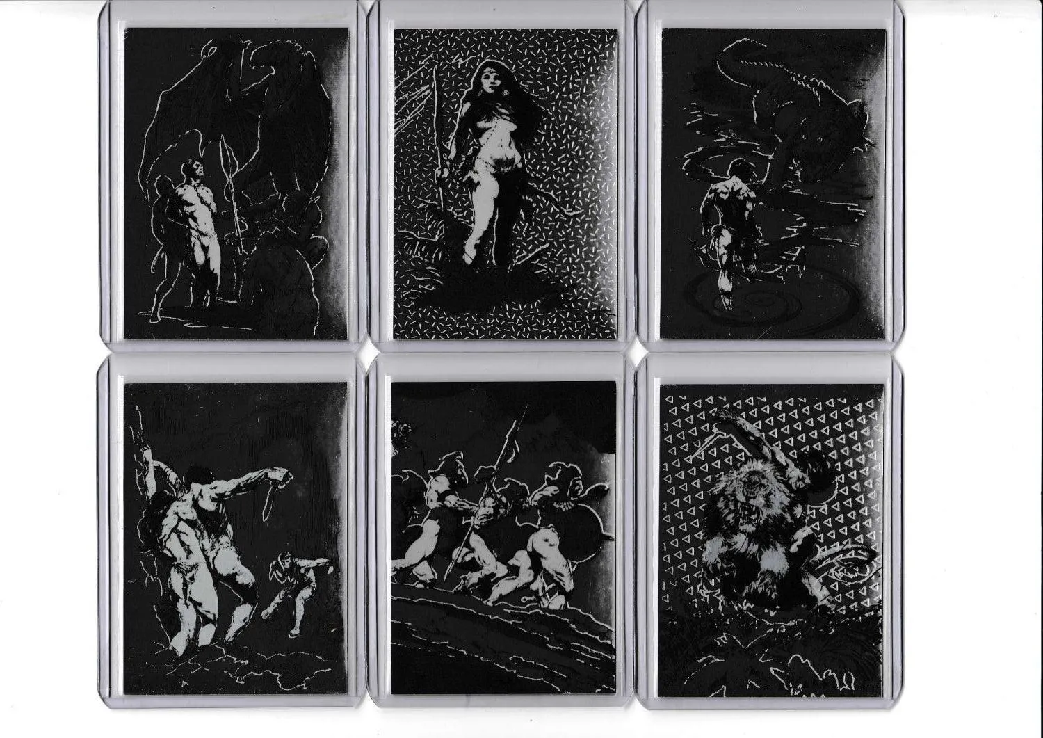 1996 BEST OF FRAZETTA CHROMIUM INSERT CARD SET