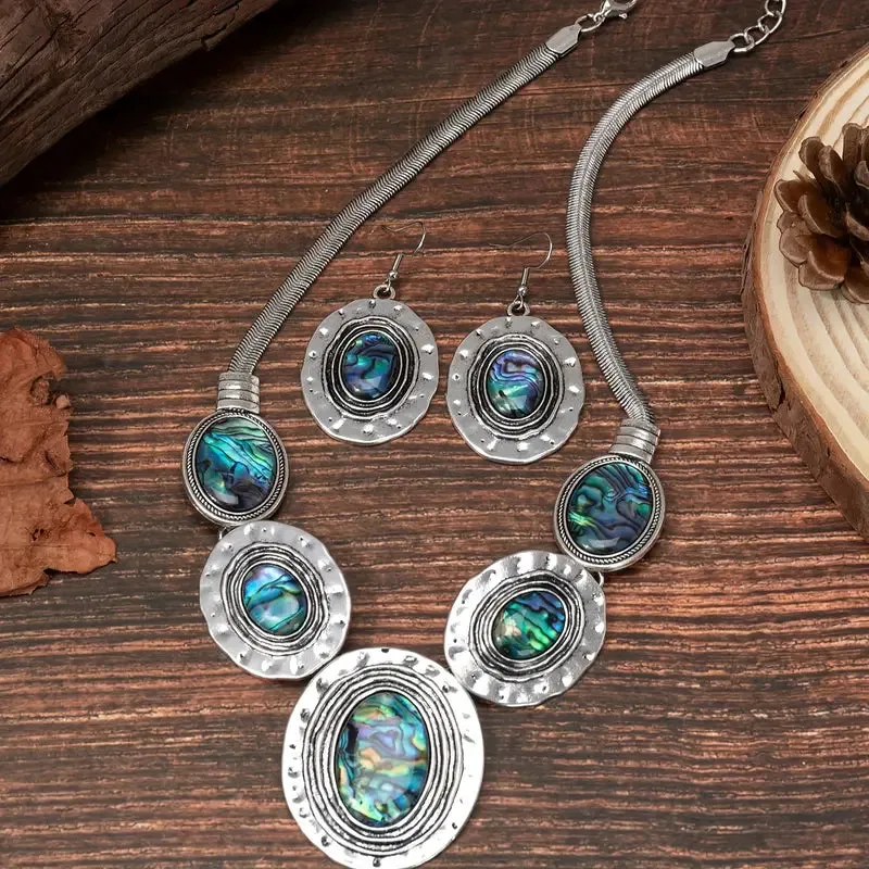 Abalone Shell Jewelry Sets only at Bling & Bloom's Boutique | Matching Earrings & Necklace