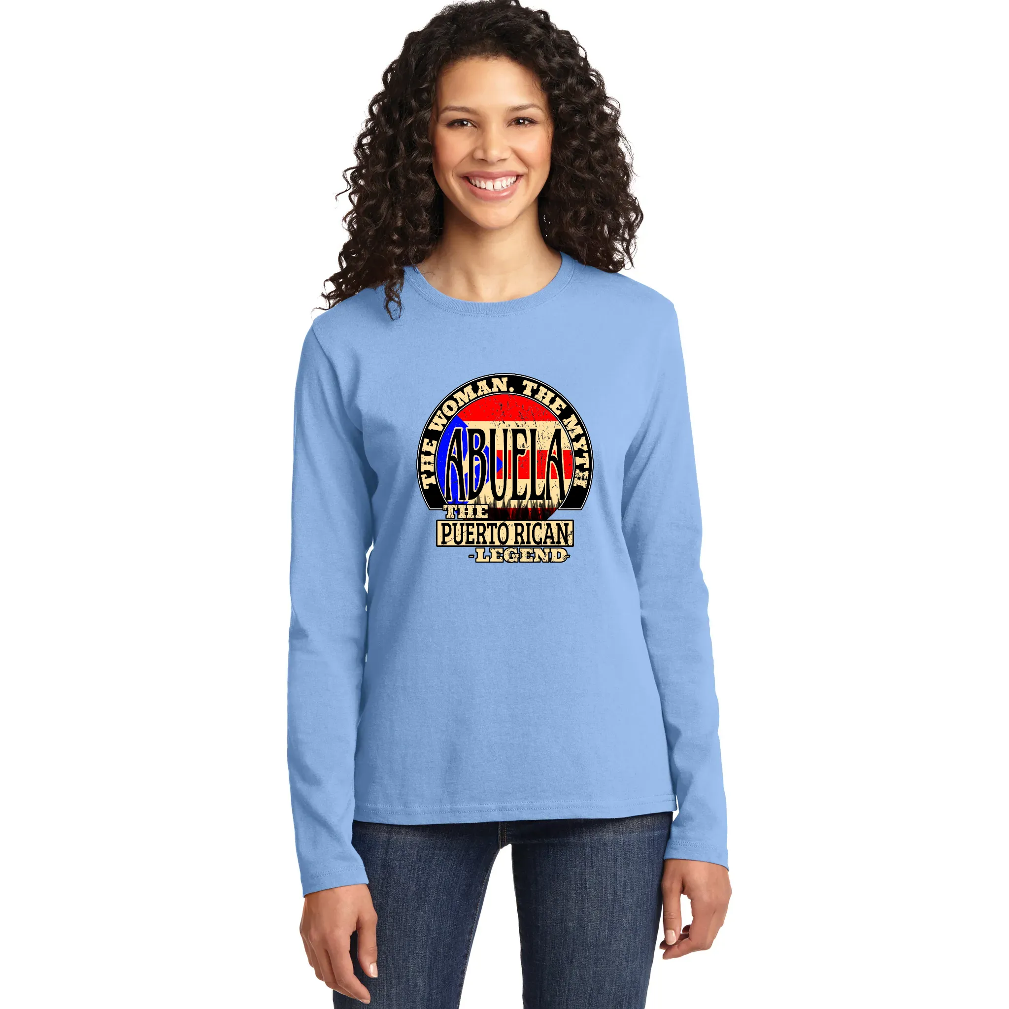 Abuela The Legend Ladies Missy Fit Long Sleeve Shirt