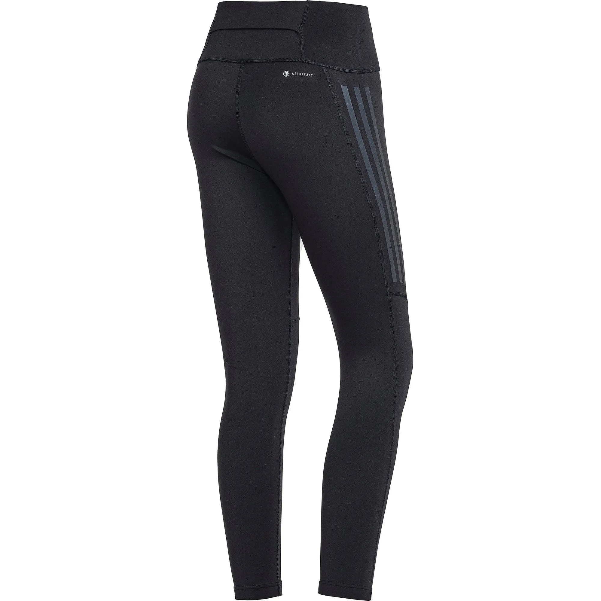 adidas DailyRun 3 Stripes Womens 7/8 Running Tights - Black