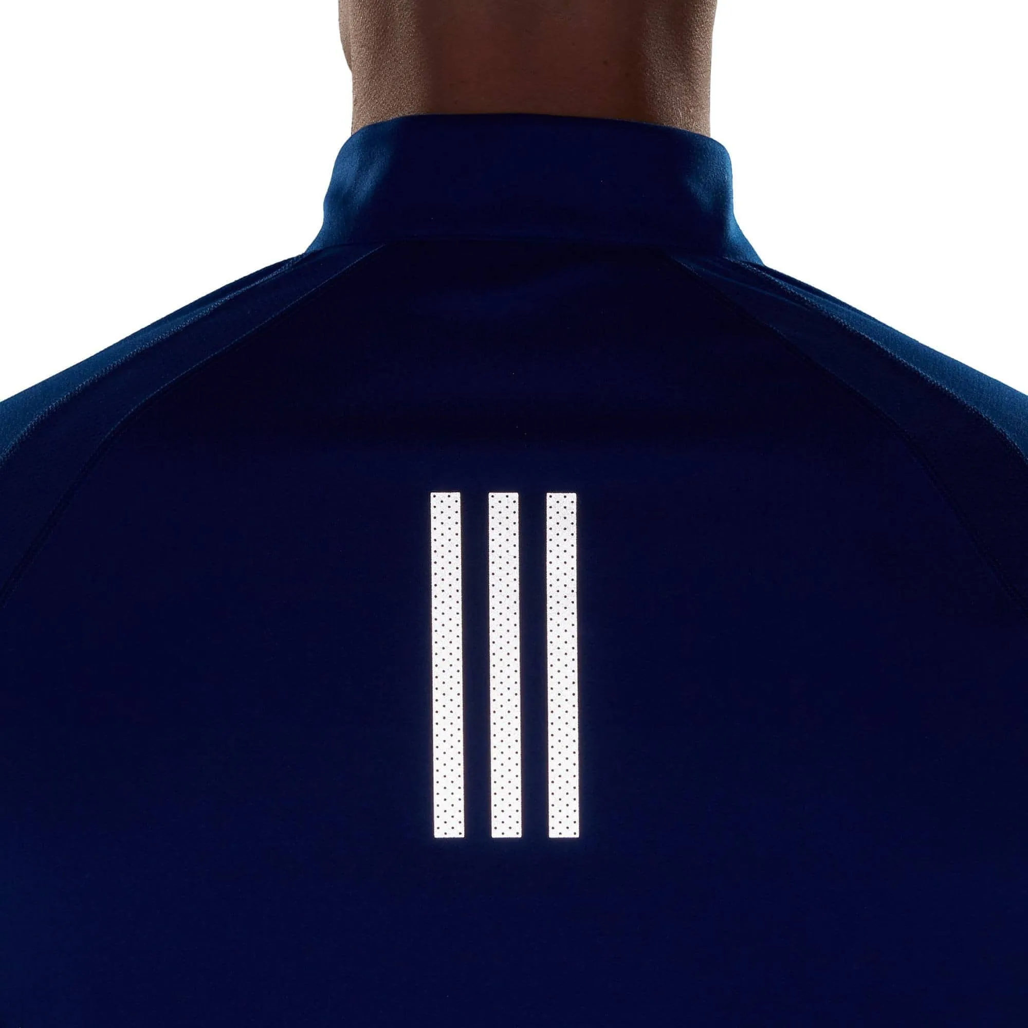 adidas Fast Half Zip Long Sleeve Mens Running Top - Blue