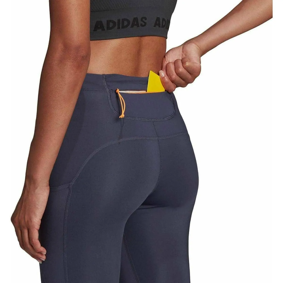 adidas Fast Impact High Rise Womens 7/8 Running Tights - Navy