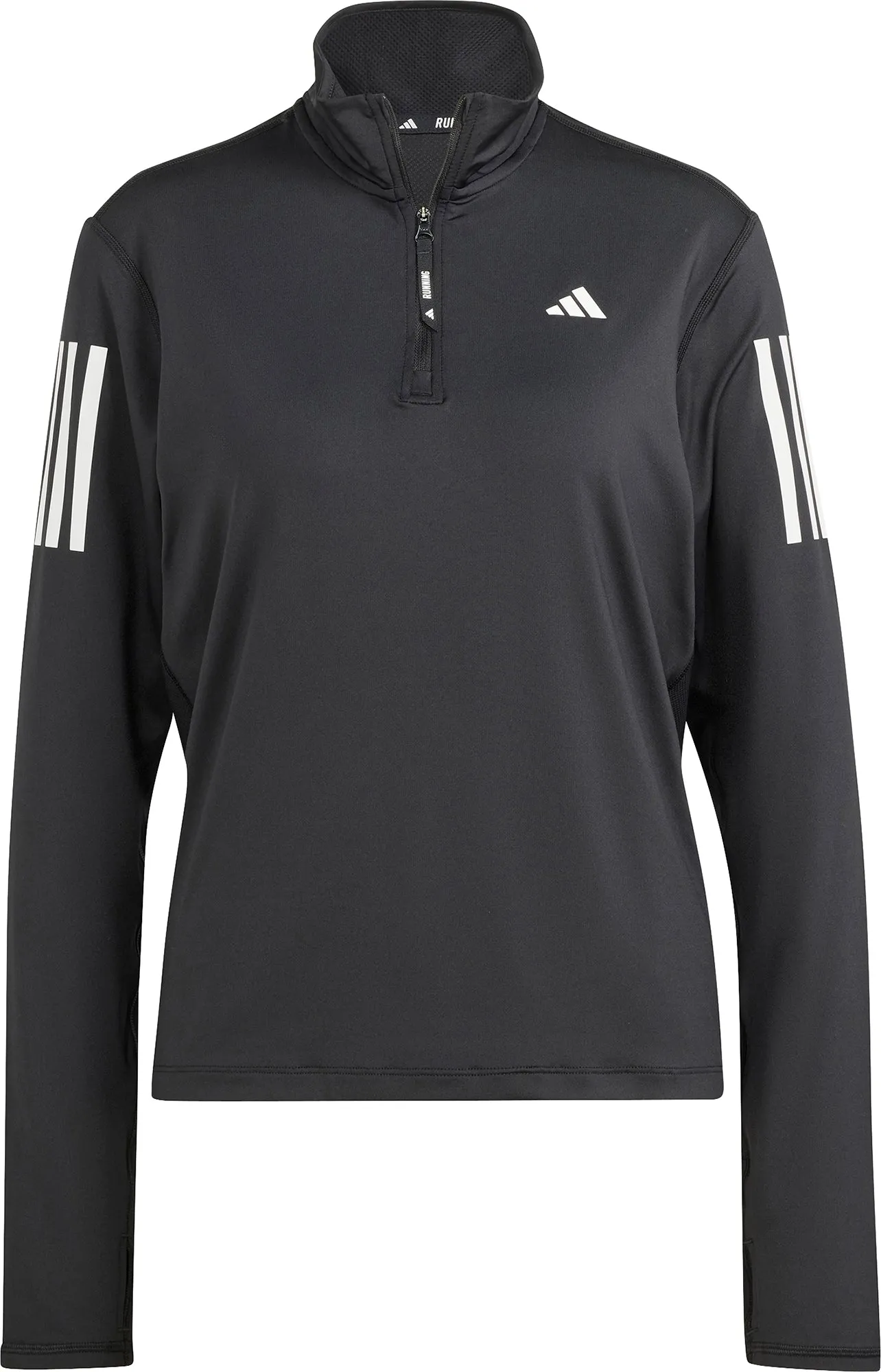 adidas Own The Run Half Zip Long Sleeve Womens Running Top - Black