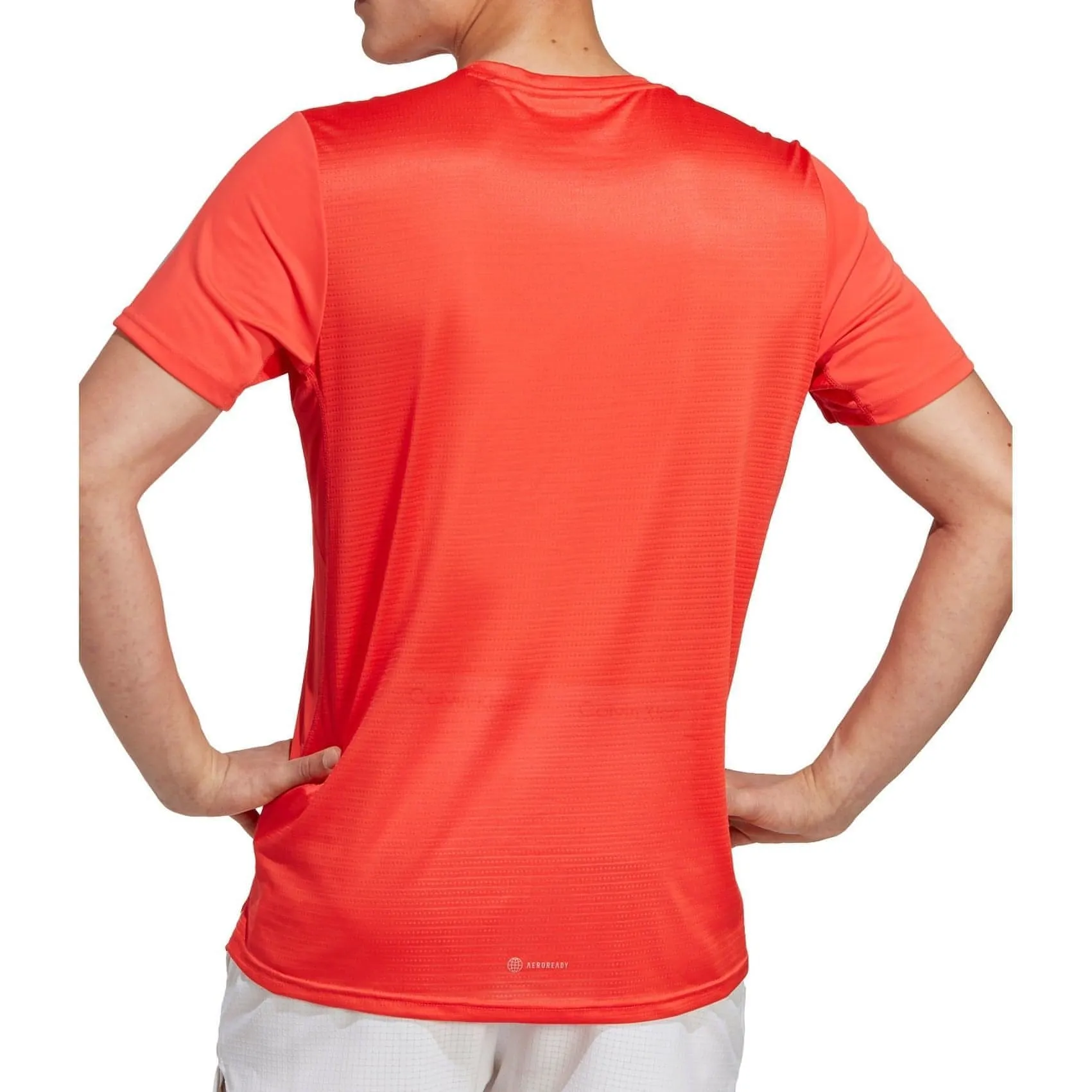 adidas Own The Run Short Sleeve Mens Running Top - Red