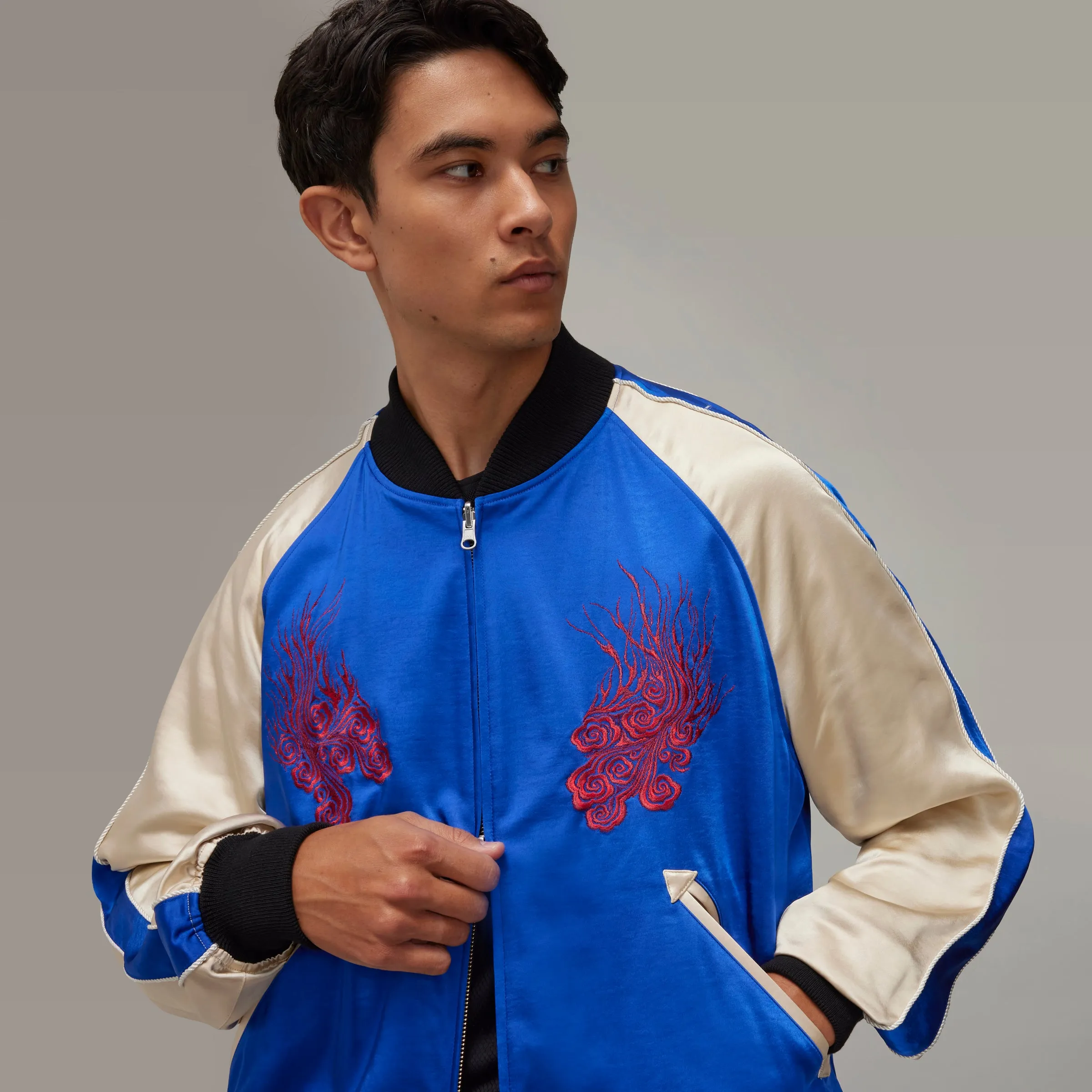 ADIDAS Y-3 JFA Culturewear Souvenir Jacket Blue/Champagne