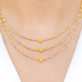 Alternating Two-Tone Necklace Set