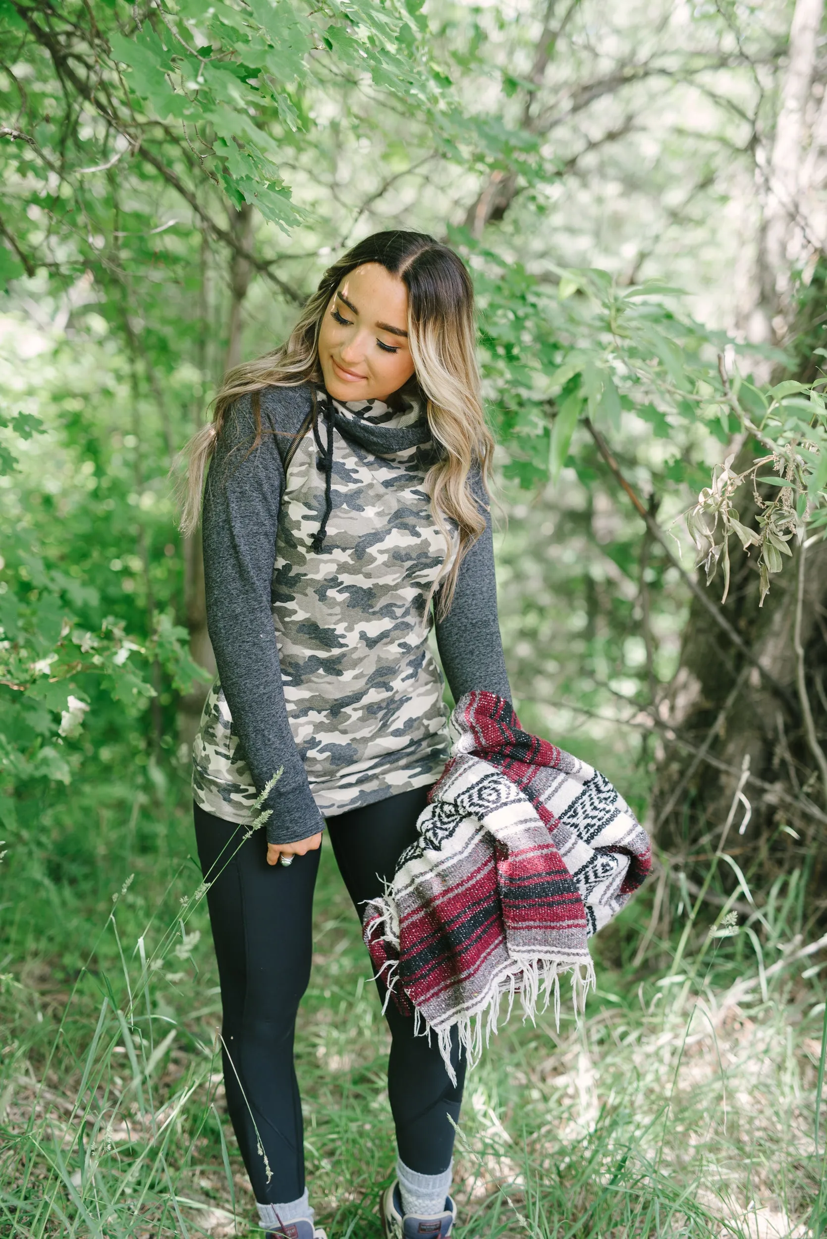 Ampersand Avenue DoubleHood Sweatshirt - Camo Accent