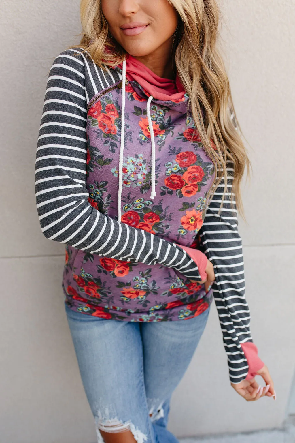 Ampersand Avenue DoubleHood Sweatshirt - Stormy Meadows