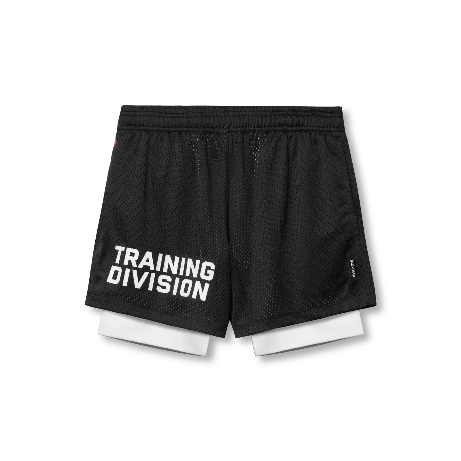 ASRV Silverplus Mesh 5" Shorts - Black/White