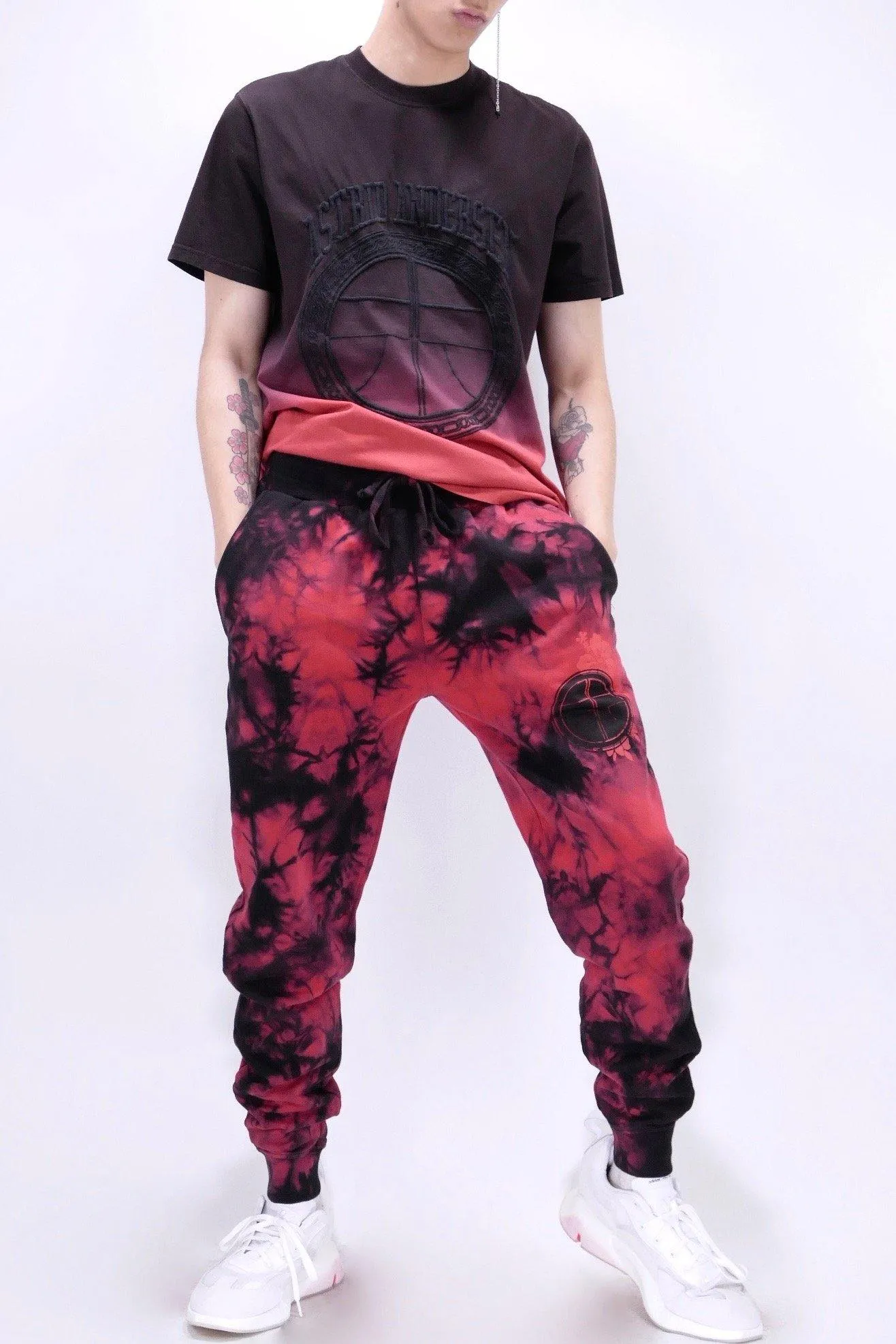 Astrid Andersen Tie Dye Joggers - Red