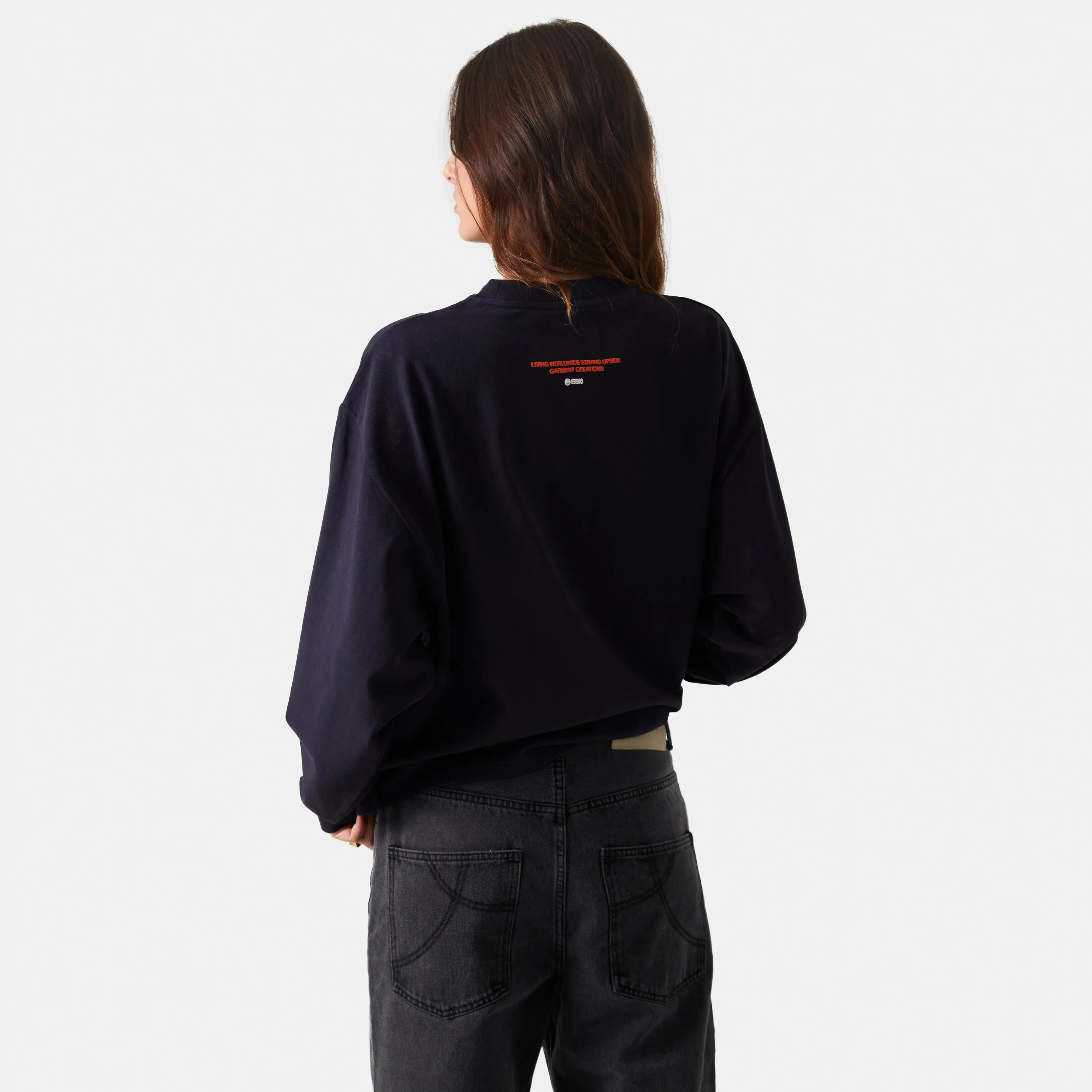 Away Navy Oversized Long Sleeve