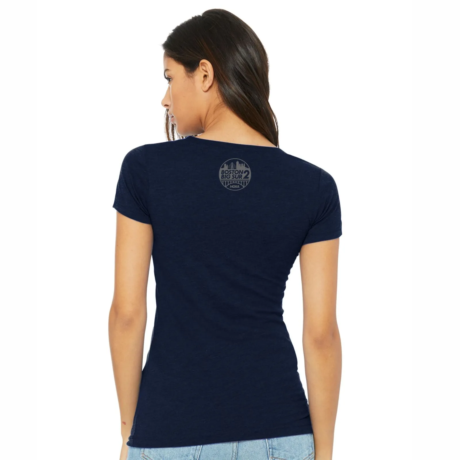 B2BS Women's Slim Fit Tee -Navy- Boston 2 Big Sur