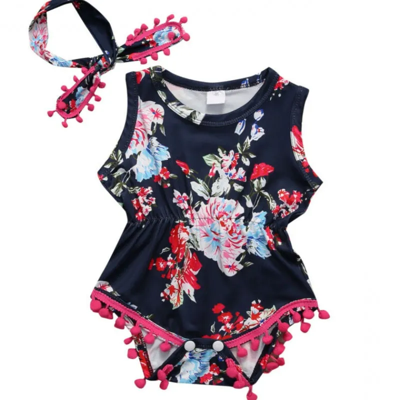 Baby girl summer clothes sleeveless bodysuit