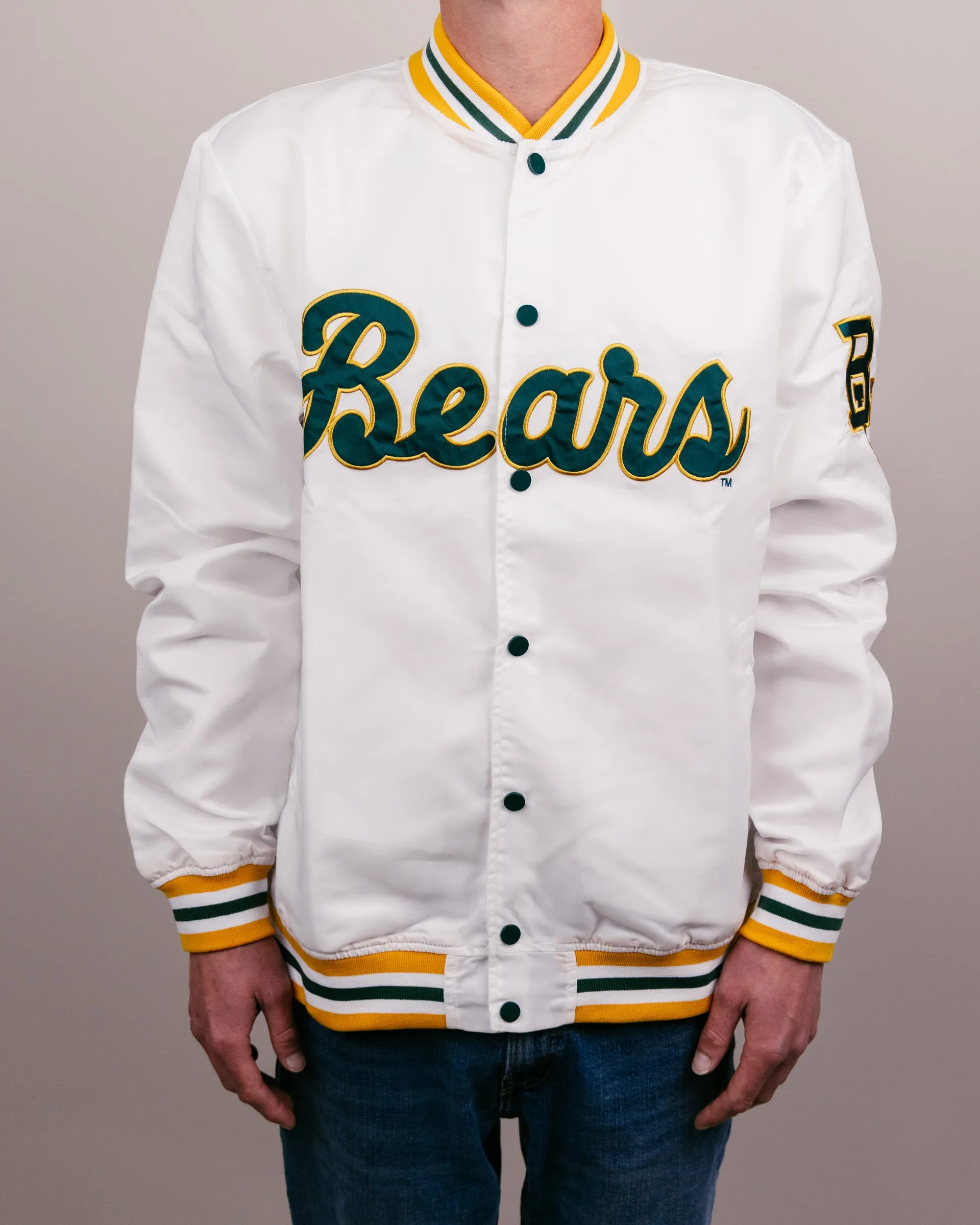 Baylor Bears White Varsity Jacket