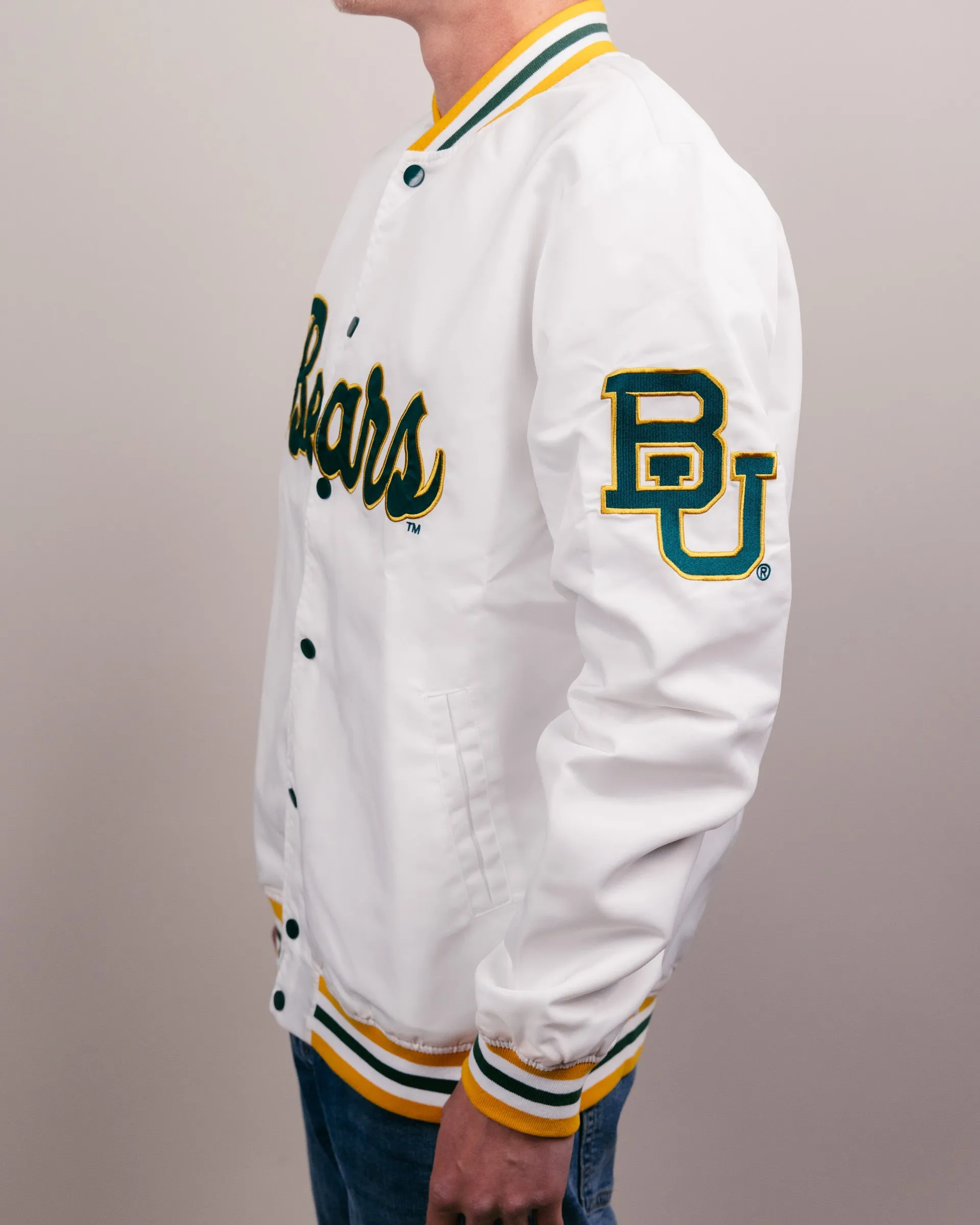 Baylor Bears White Varsity Jacket