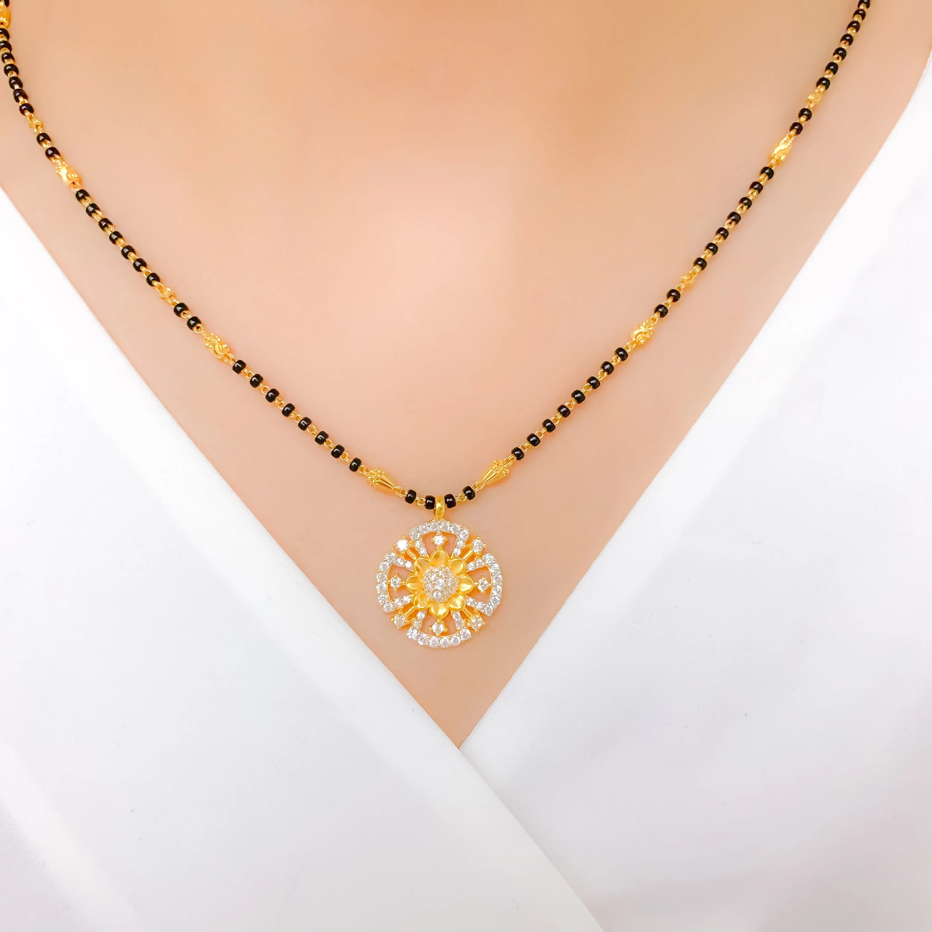 Beautiful Sunflower Mangalsutra