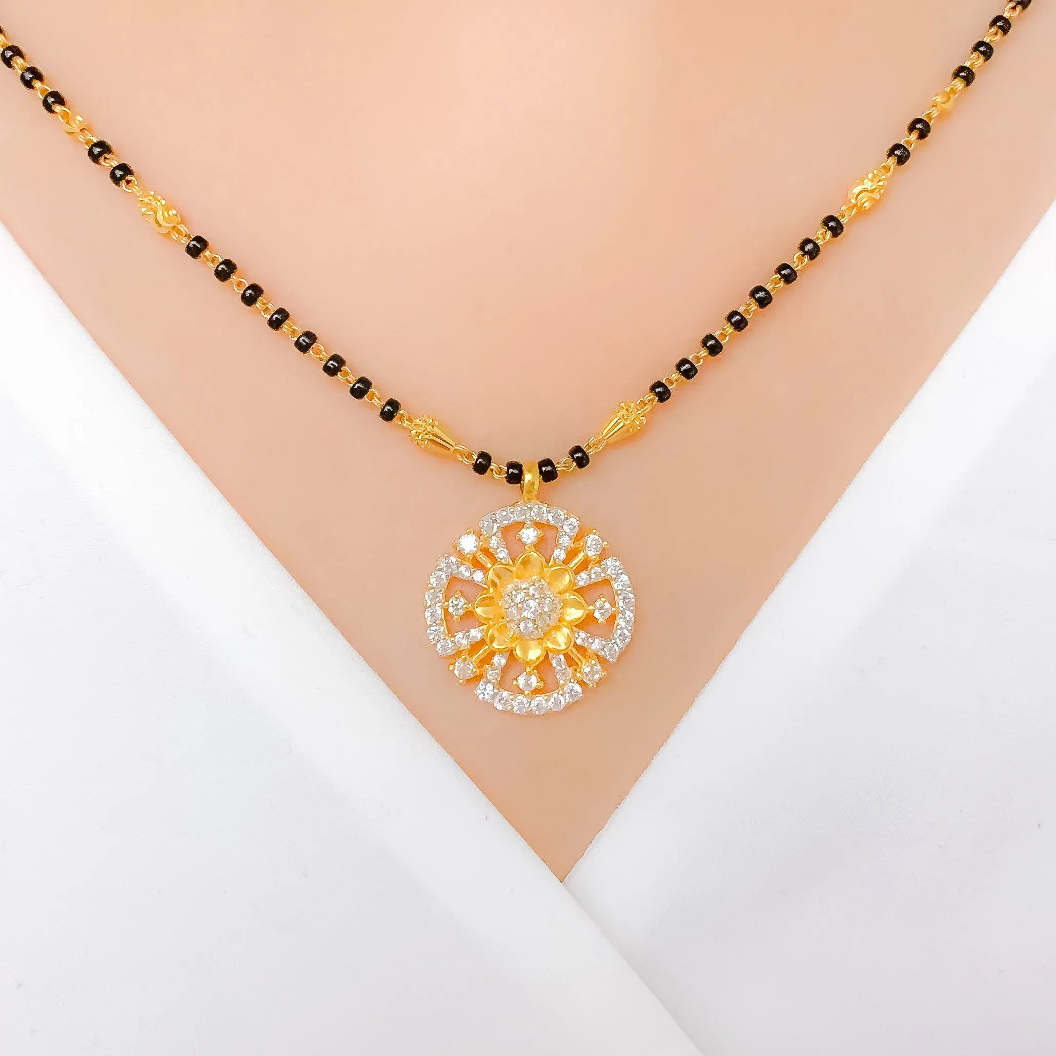 Beautiful Sunflower Mangalsutra