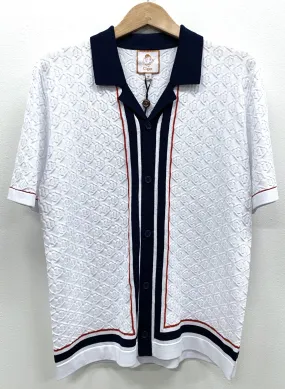 Berragamo PJ-1453 Short Sleeve Sport Shirt - White