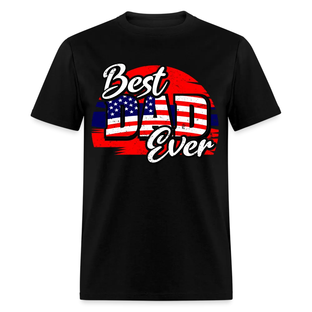 Best Dad Ever T-Shirt (Red, White & Blue Dad Tee)