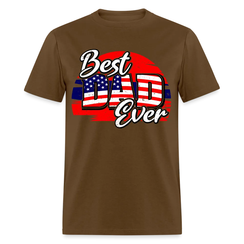 Best Dad Ever T-Shirt (Red, White & Blue Dad Tee)