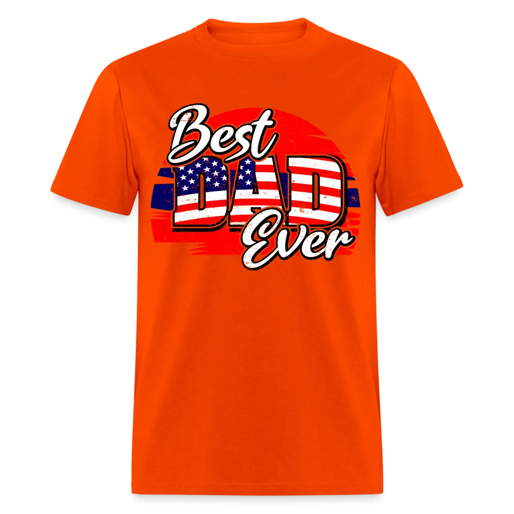 Best Dad Ever T-Shirt (Red, White & Blue Dad Tee)