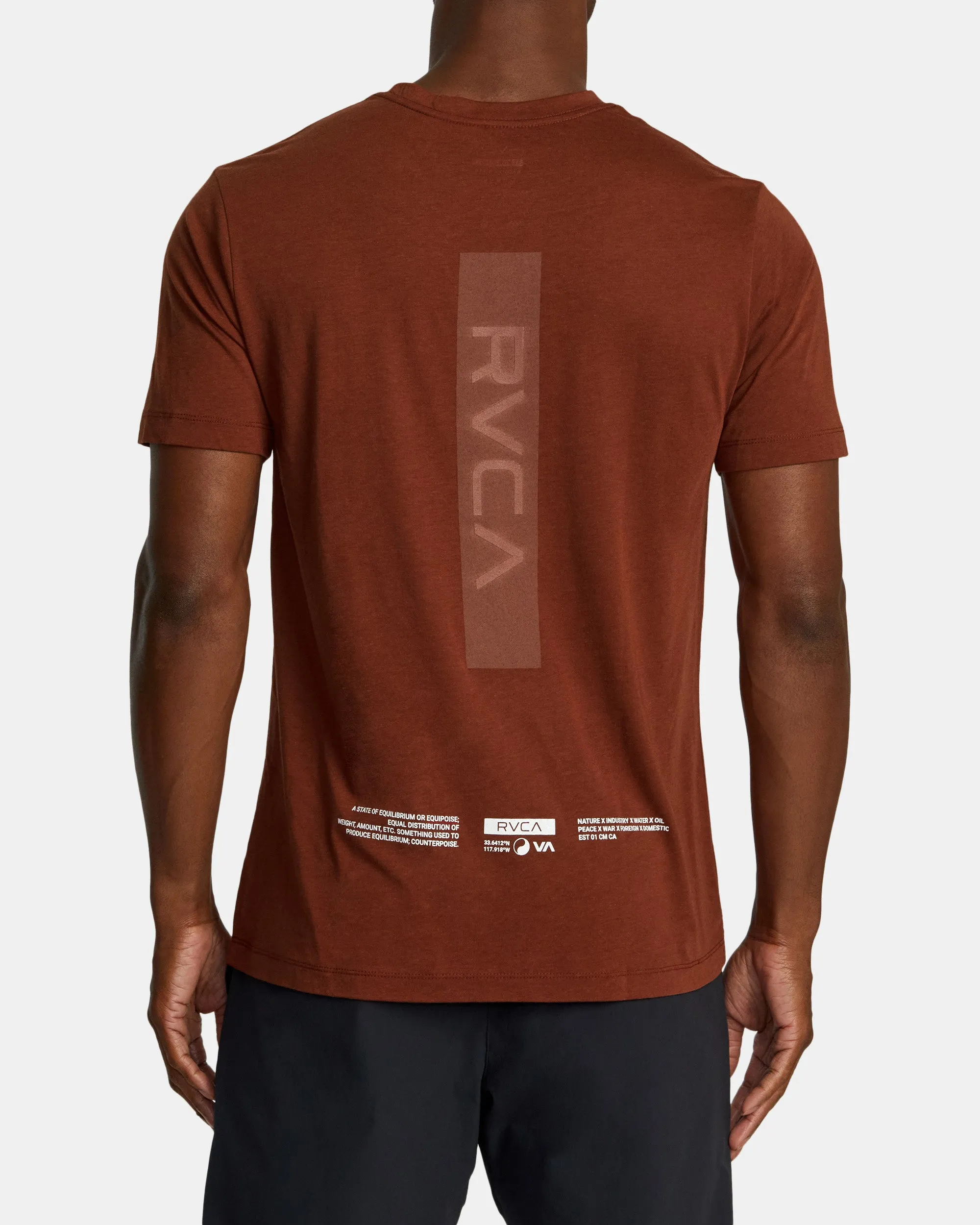 Big RVCA Sport Tech T-Shirt - Red Brick