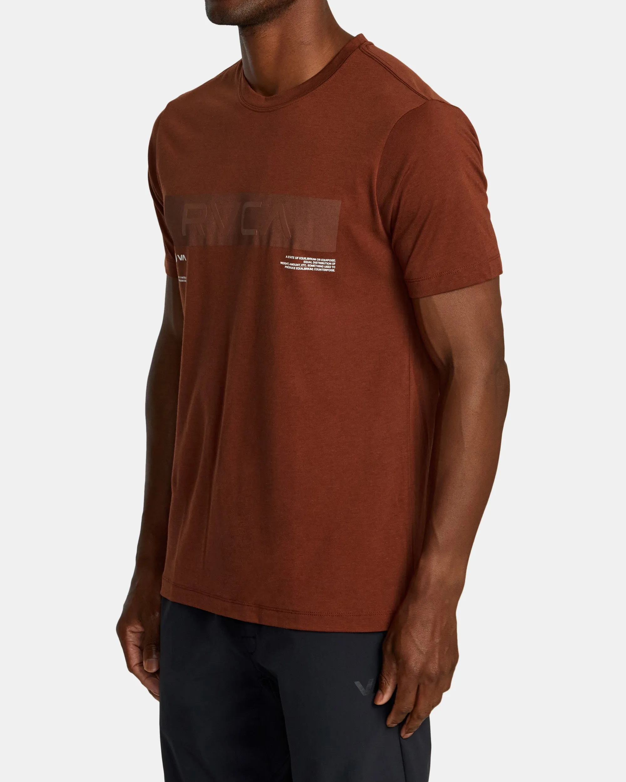 Big RVCA Sport Tech T-Shirt - Red Brick