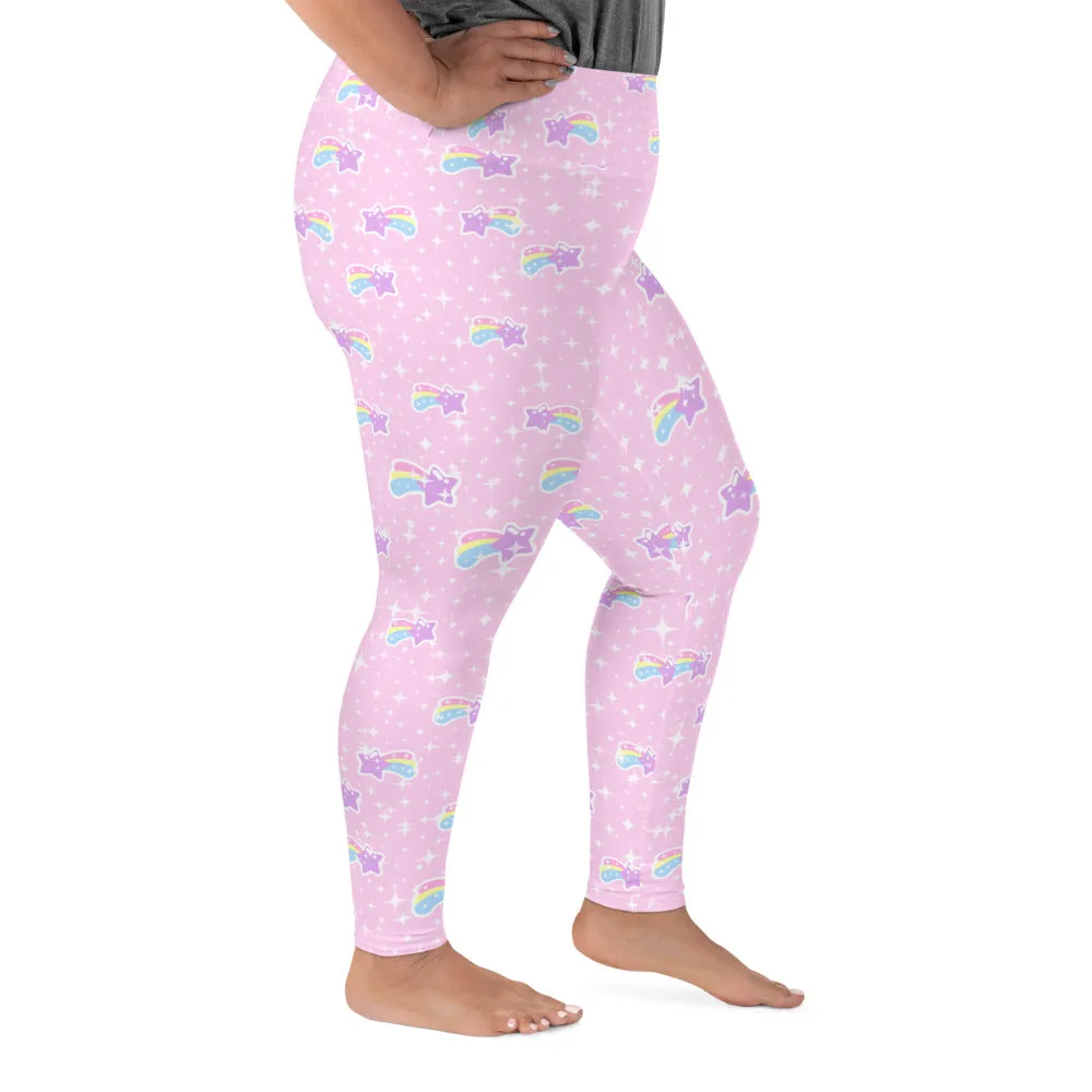 Bubblegum Bunny Shooting Stars Plus Size Leggings