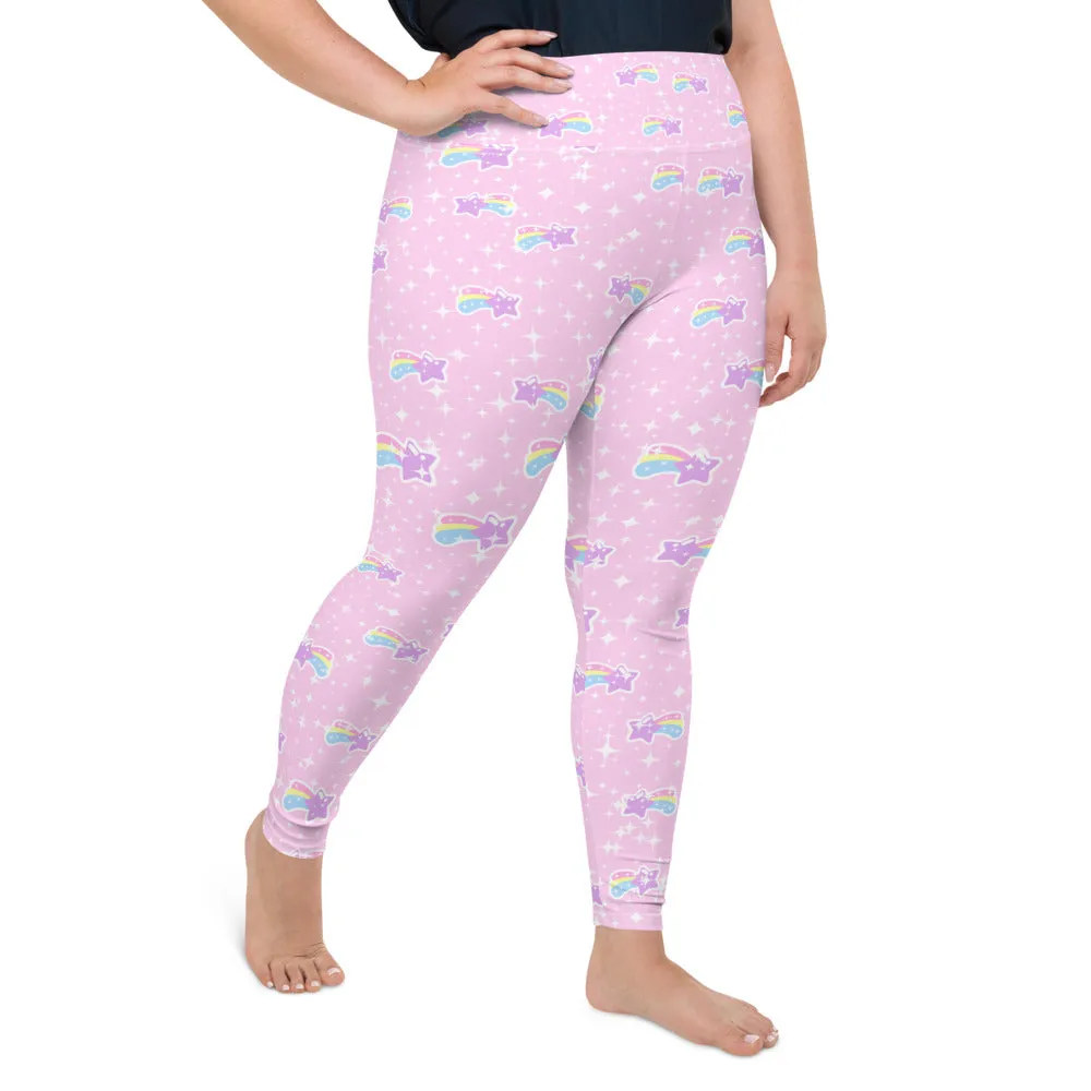 Bubblegum Bunny Shooting Stars Plus Size Leggings