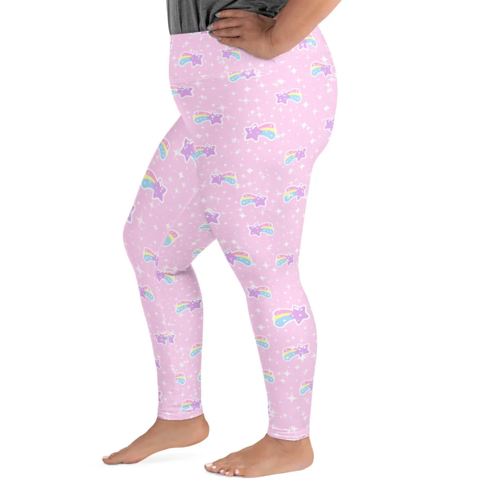 Bubblegum Bunny Shooting Stars Plus Size Leggings