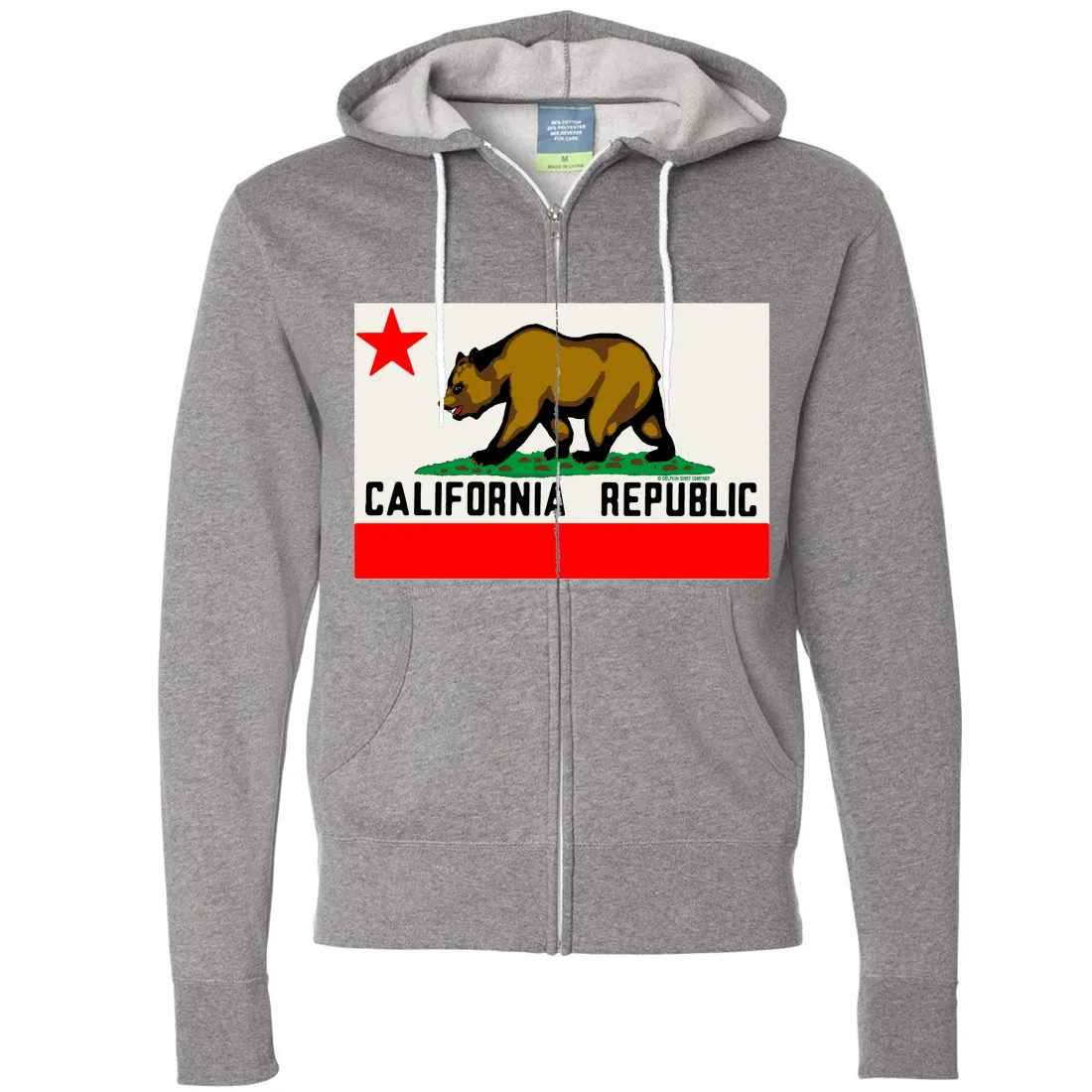 California Republic Original Bear Flag Zip-Up Hoodie