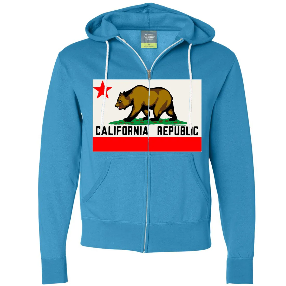 California Republic Original Bear Flag Zip-Up Hoodie