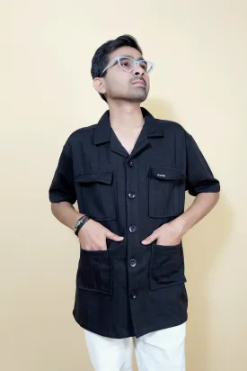 Cargo Pocket Black Shirt