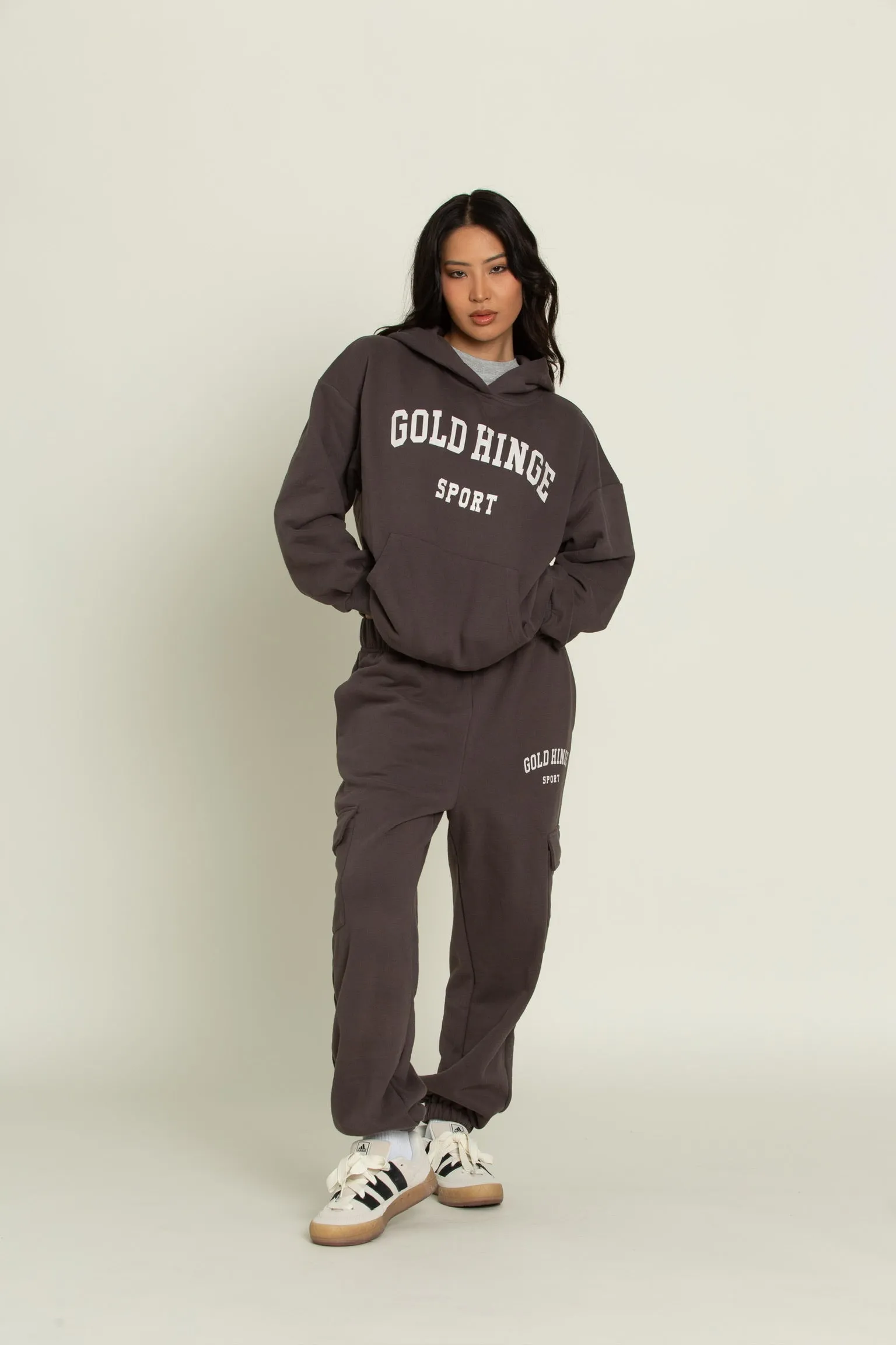 Charcoal Cargo Jogger Sweatpants