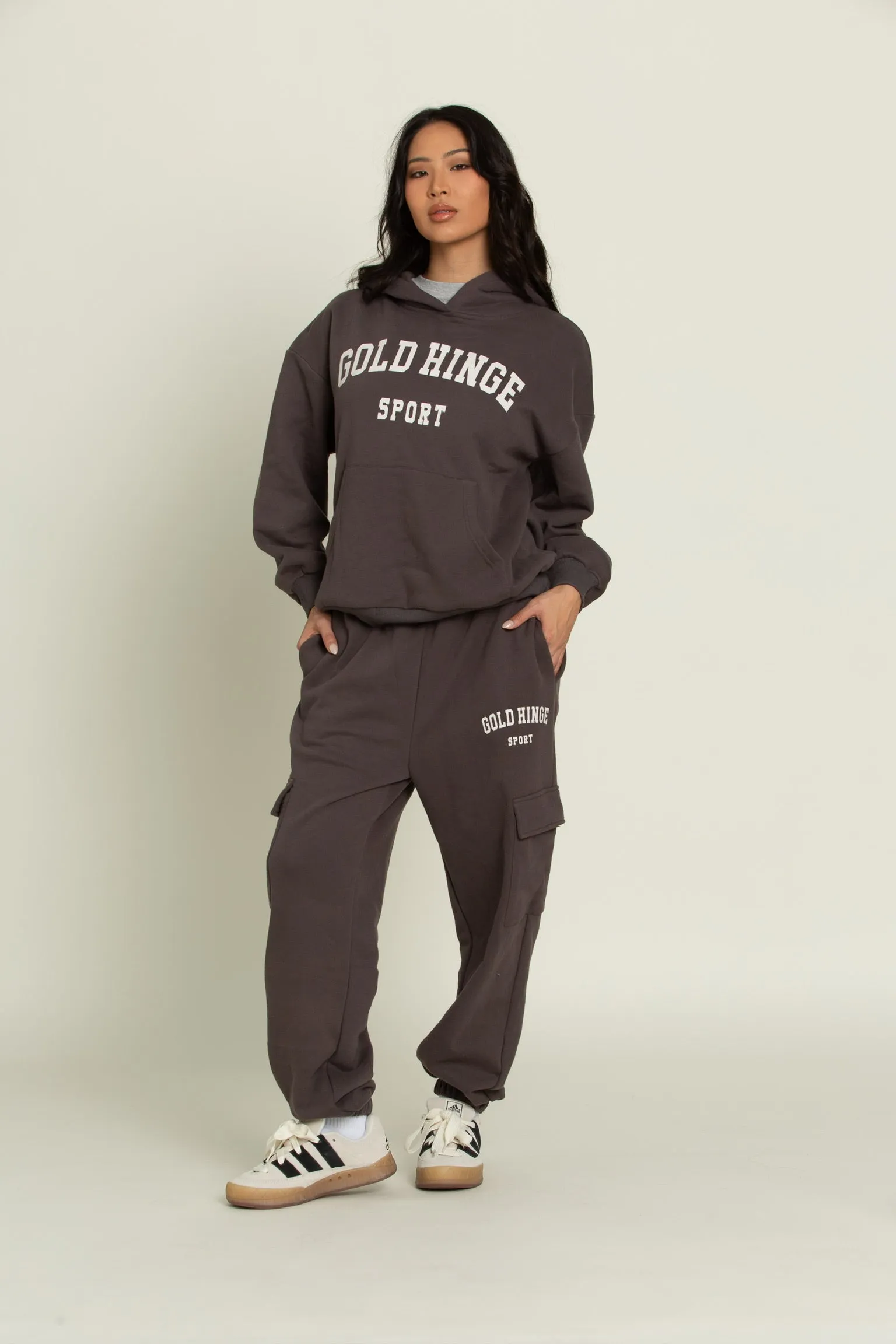 Charcoal Cargo Jogger Sweatpants