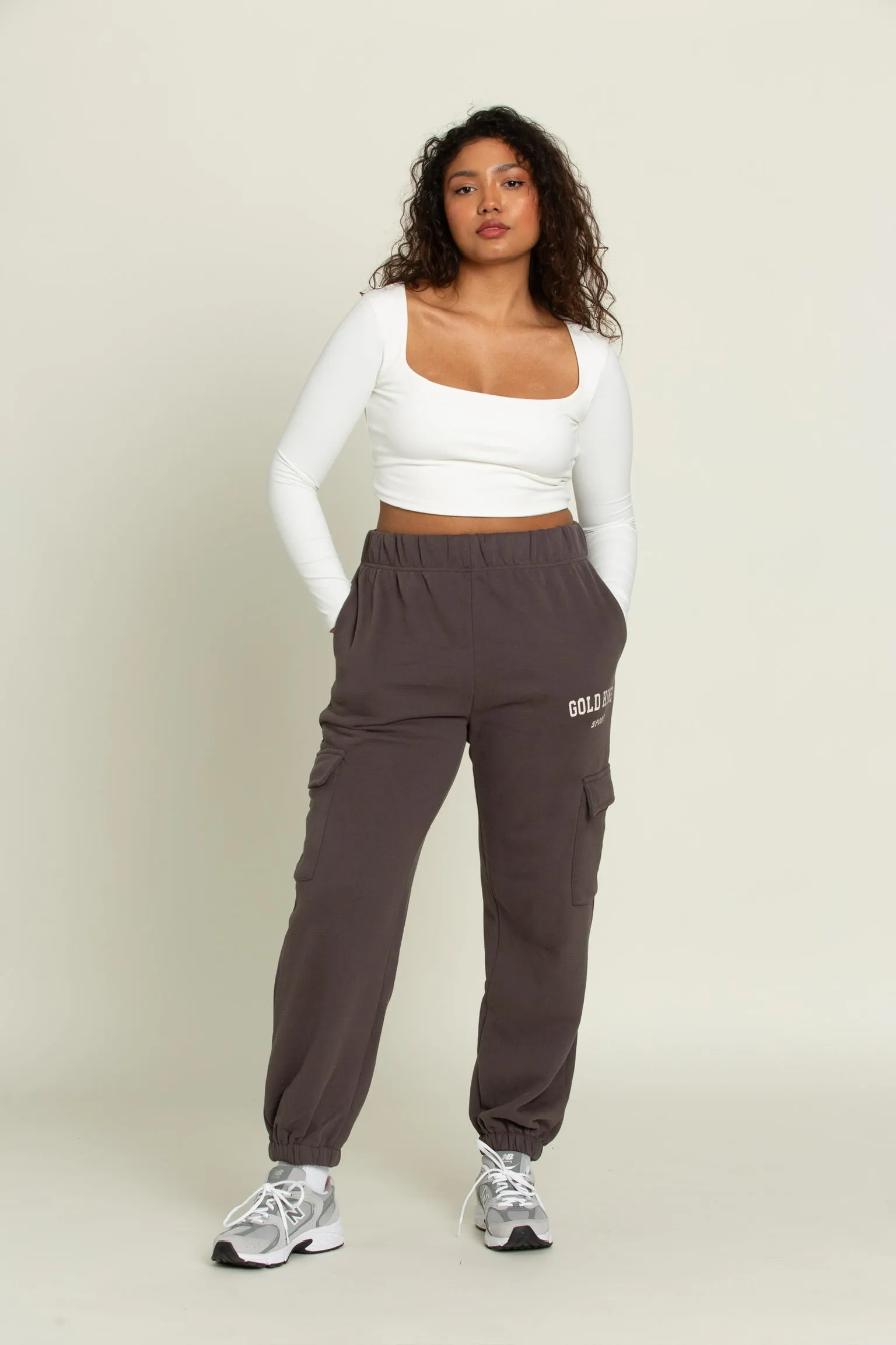 Charcoal Cargo Jogger Sweatpants