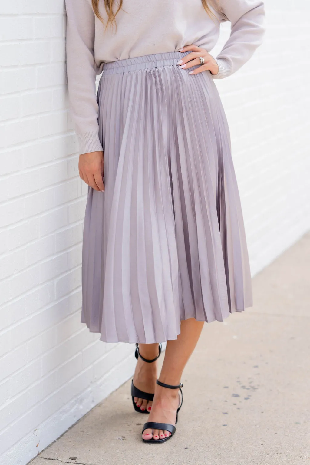 Classic Accordion Midi Skirt