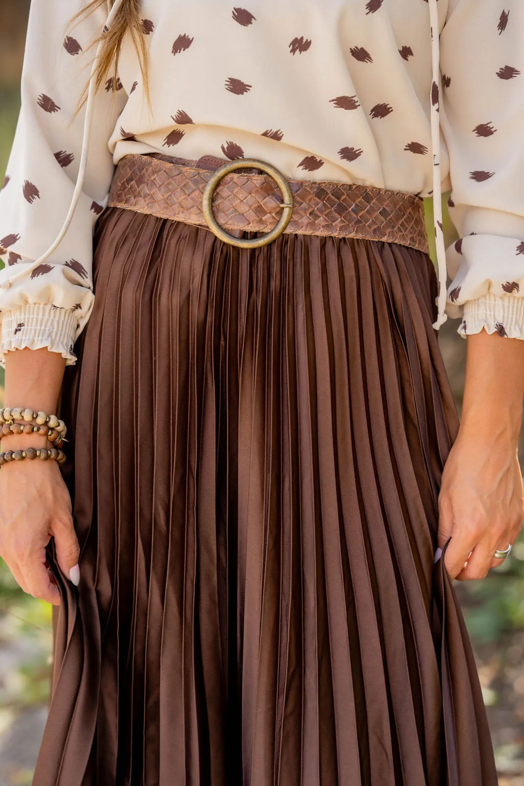 Classic Accordion Midi Skirt