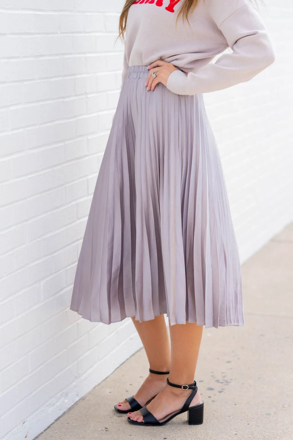 Classic Accordion Midi Skirt