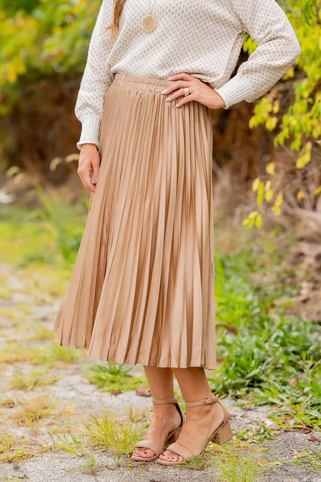 Classic Accordion Midi Skirt