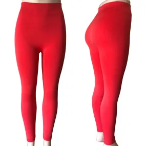 CLEARANCE FLEECE LEGGINGS (CASE OF 72 - $1.50 / PIECE) - Women's Fleece Leggings in Coral SKU: P1301-CORAL-72