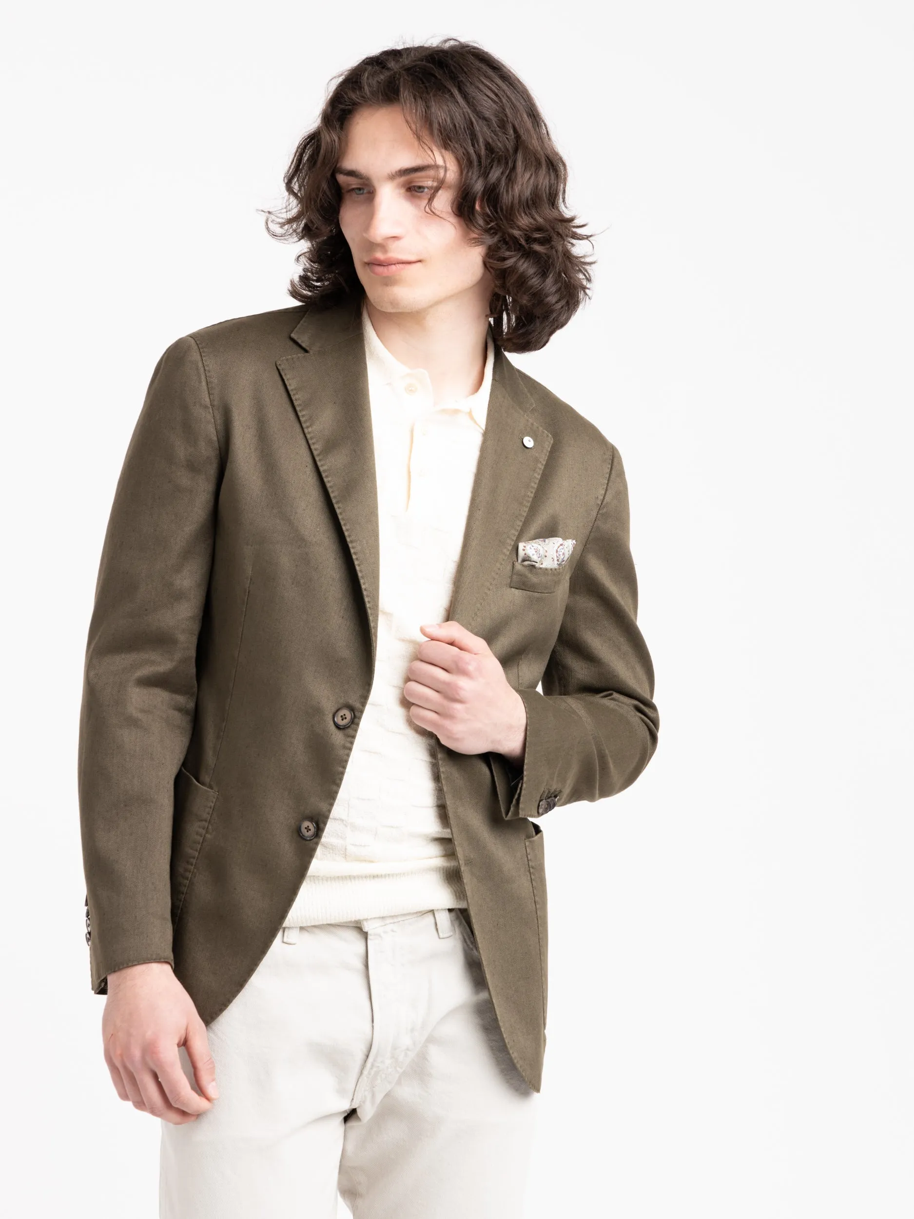 Stylish Dark Green Garment-Dyed Jack Sport Jacket