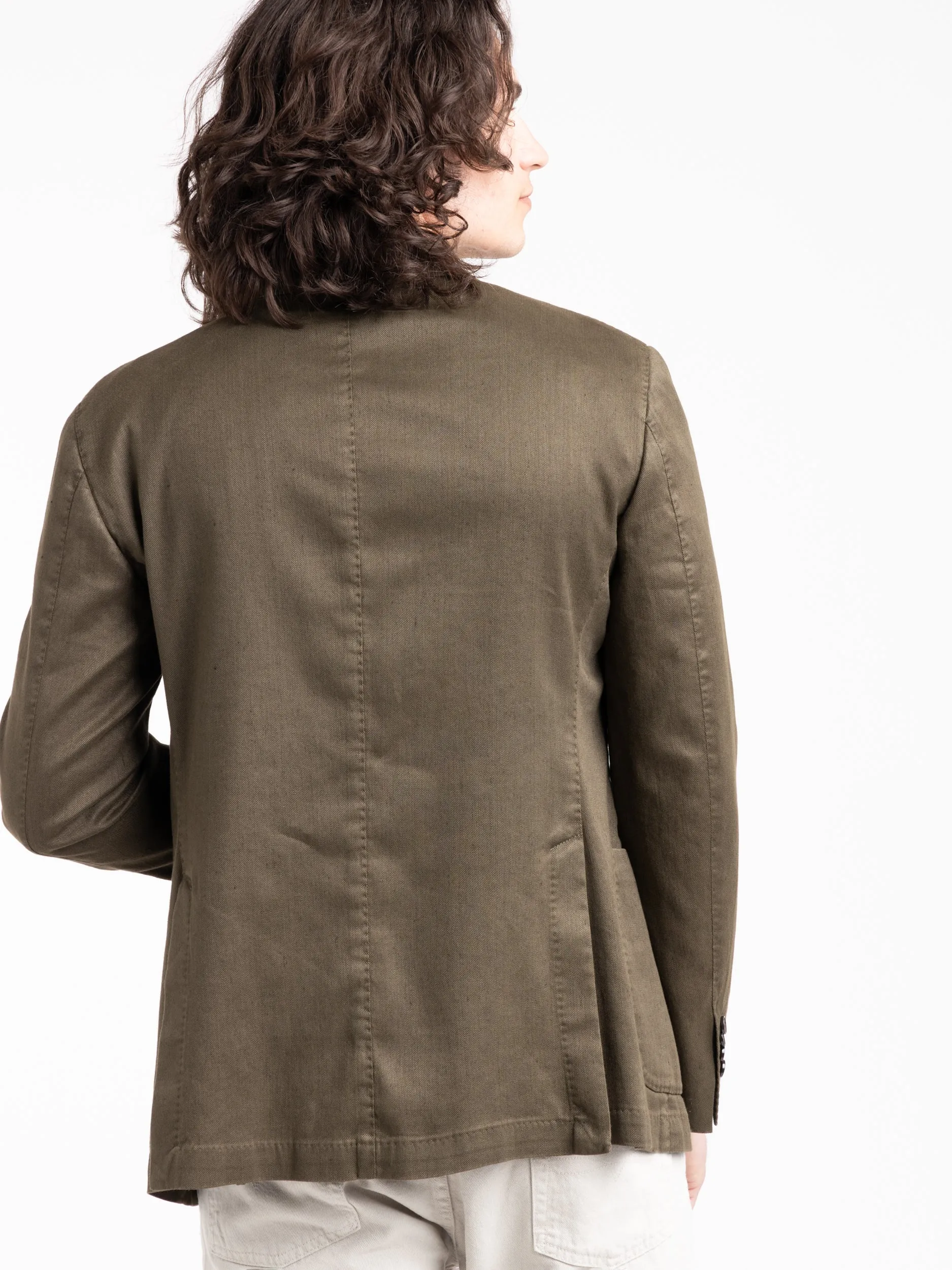 Stylish Dark Green Garment-Dyed Jack Sport Jacket