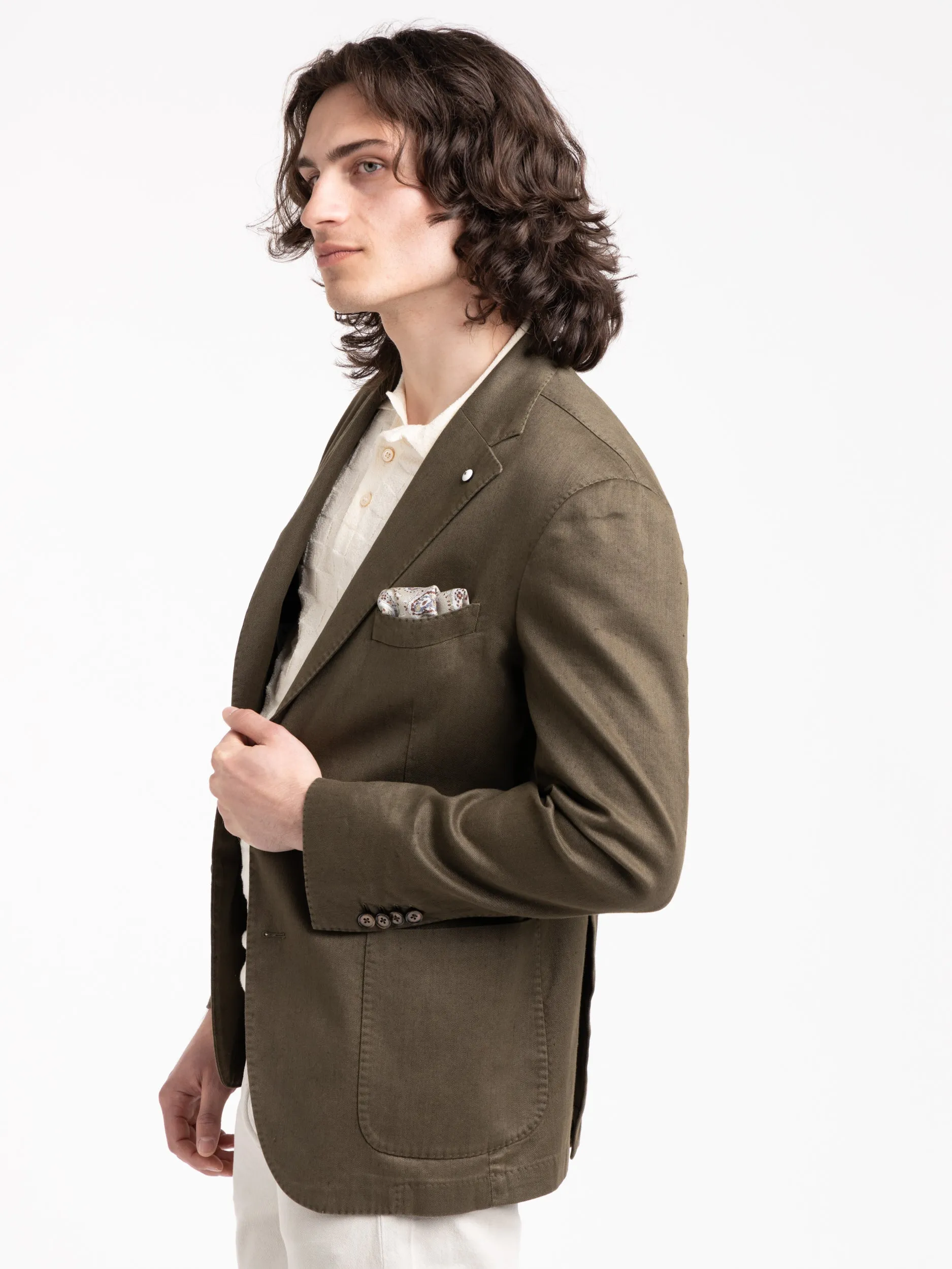 Stylish Dark Green Garment-Dyed Jack Sport Jacket