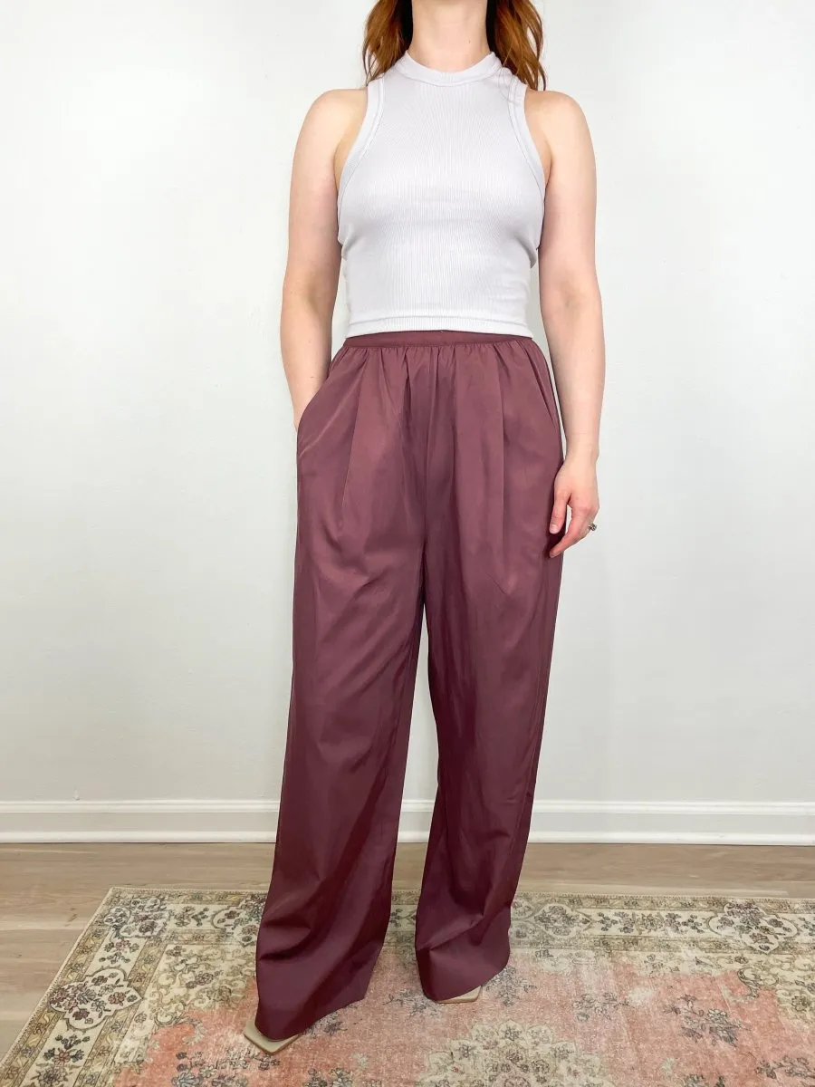 Drapey Suiting Marit Pull On Pant in Cinnamon