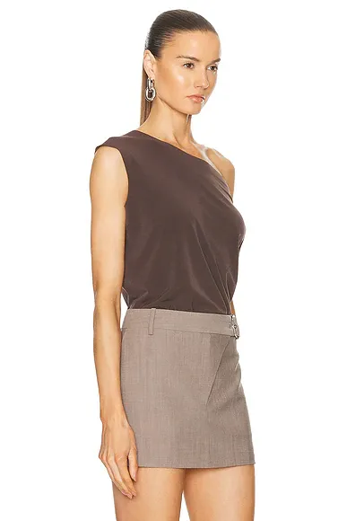 Drop Shoulder Top - Chocolate