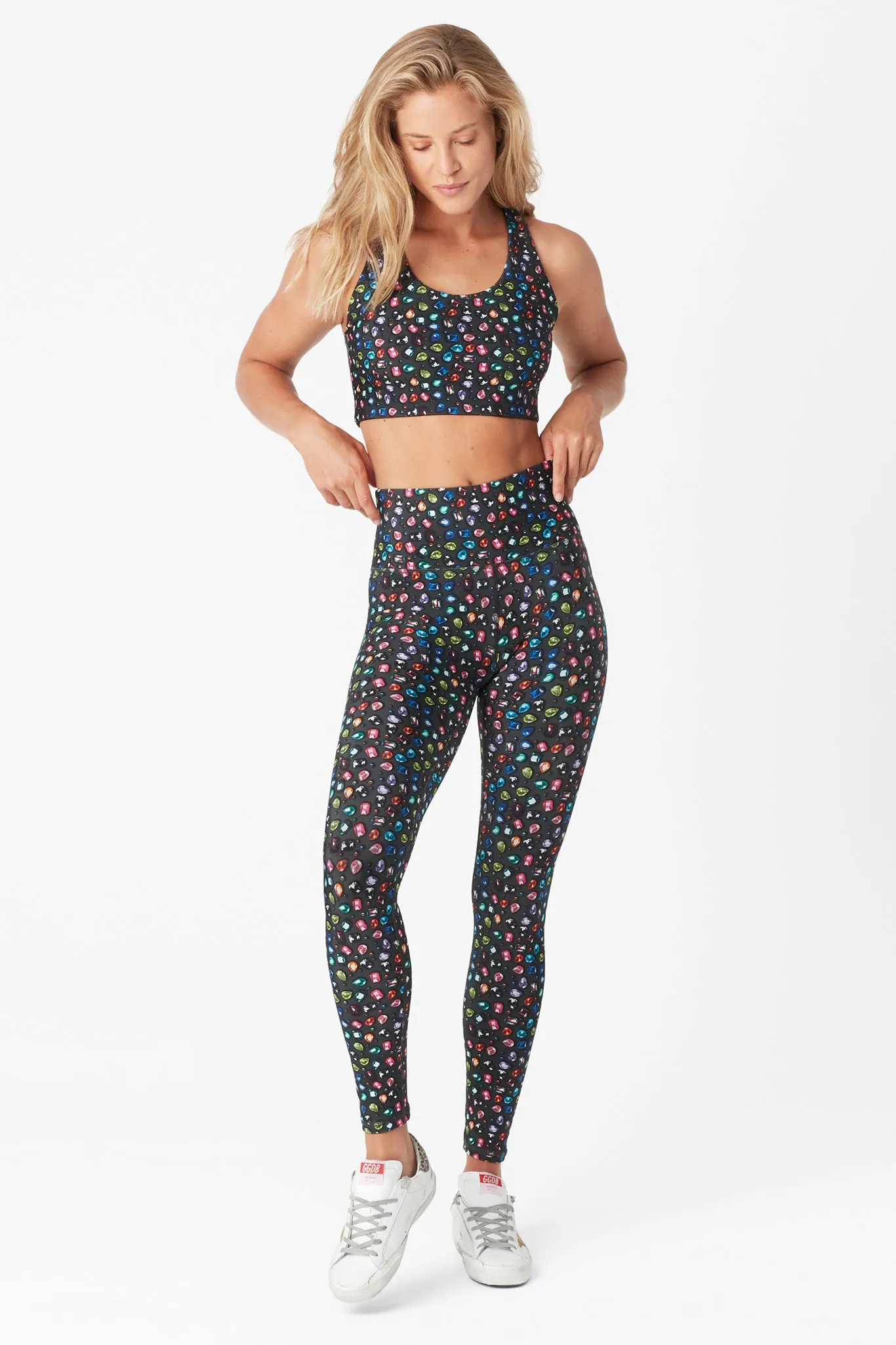 DuoKnit Leggings in Black Gems