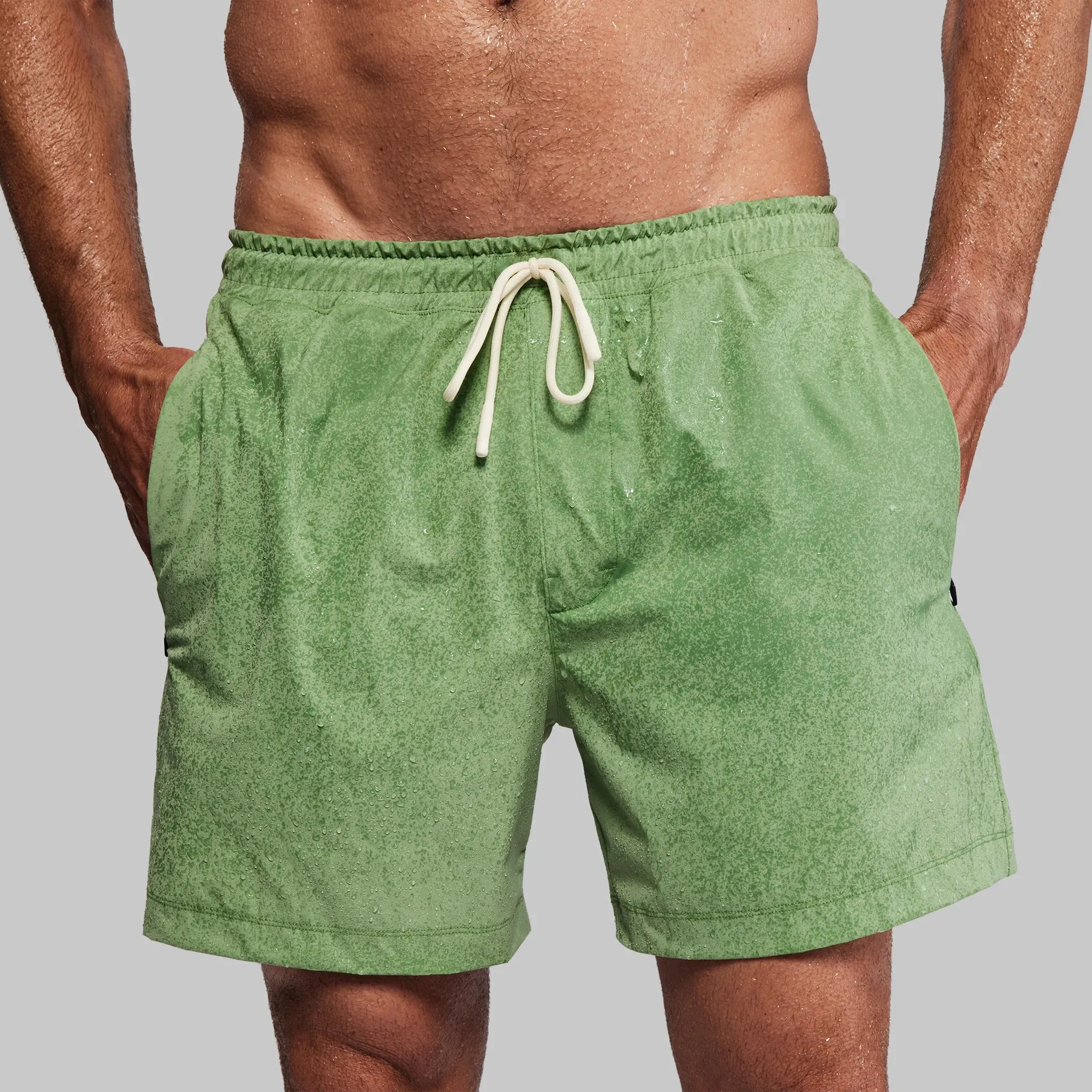 Equator Swim Shorts. Sage Green edition